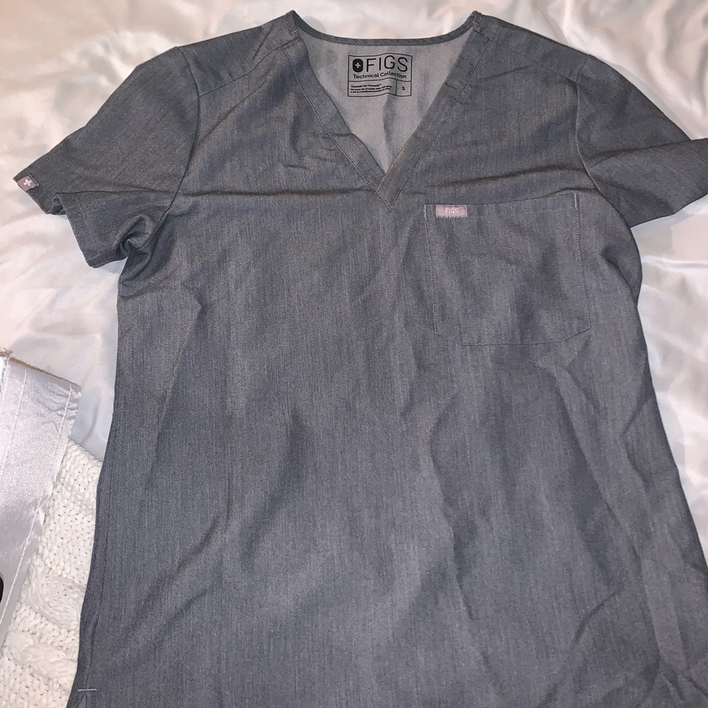 Figs Catarina one pocket scrub in graphite  (S)